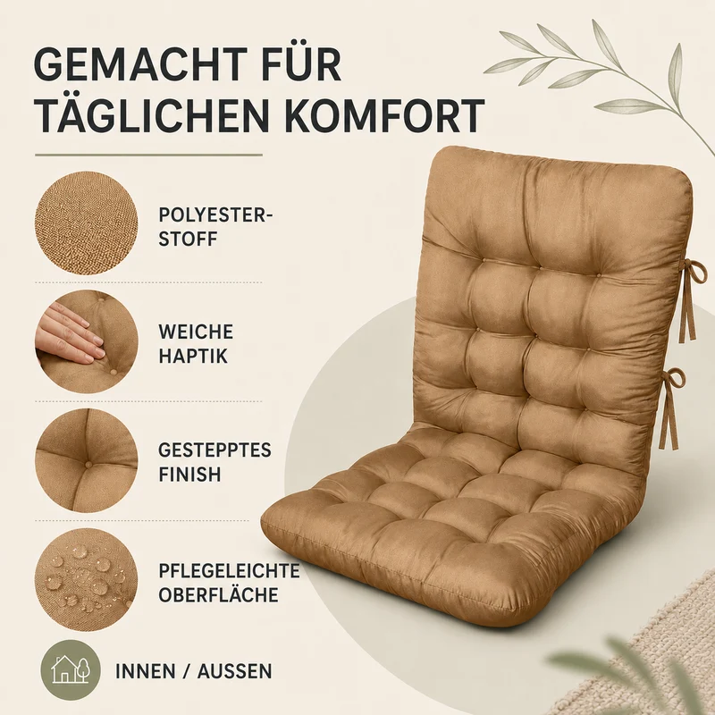 Camp Basel | Sunlaxia Gestepptes Liegestuhl-Kissen