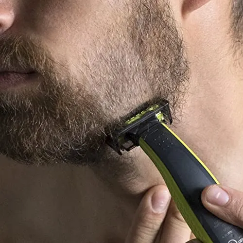 Philips OneBlade mit einzigartiger OneBlade-Technologie inkl. 2 Klingen und 4 Trimm-Aufsätzen (Modell QP2530/30)