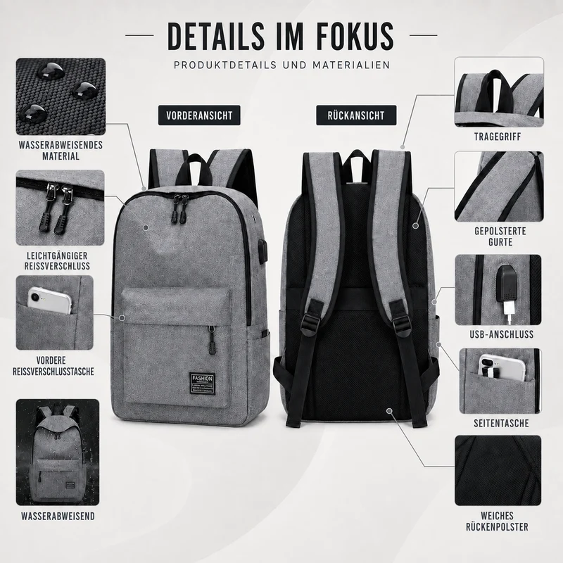 Camp Basel | Greyven Grossvolumiger Minimalist-Rucksack