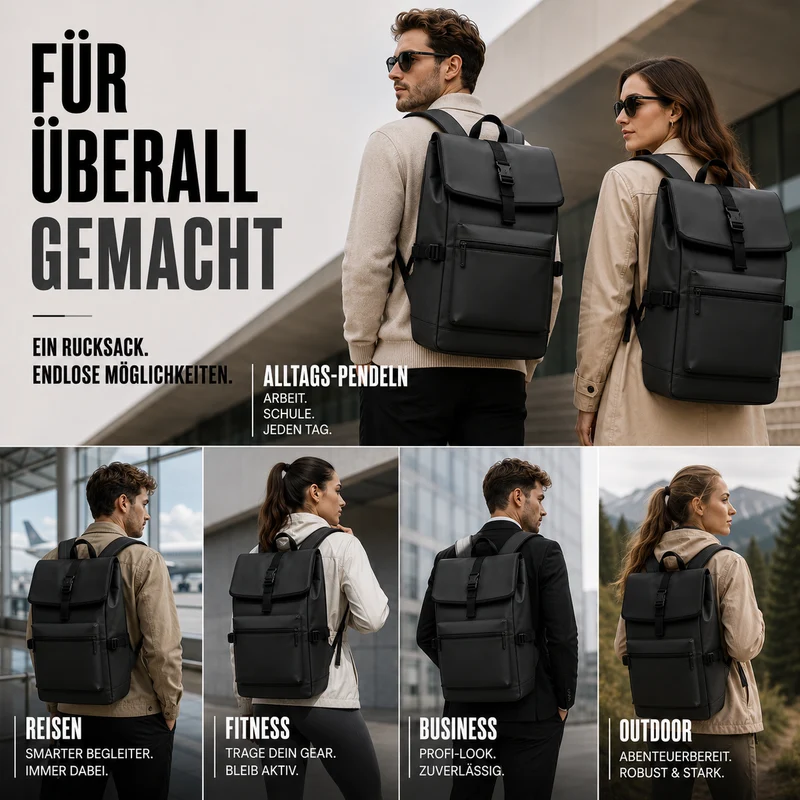 Camp Basel | Grossvolumiger Pendler-Rucksack