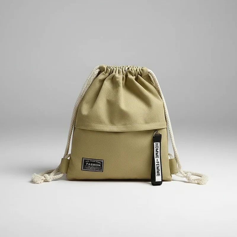 Camp Basel | Linenovo Weiches Leinen-Zugbeutel-Rucksack