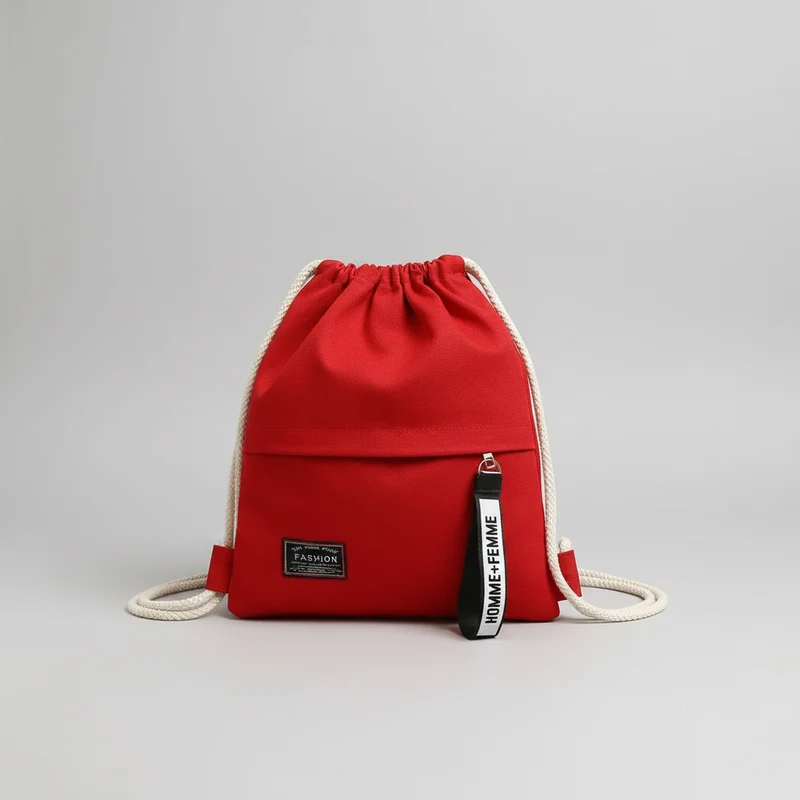 Camp Basel | Linenovo Weiches Leinen-Zugbeutel-Rucksack