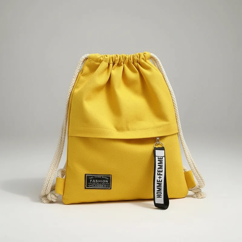 Camp Basel | Linenovo Weiches Leinen-Zugbeutel-Rucksack