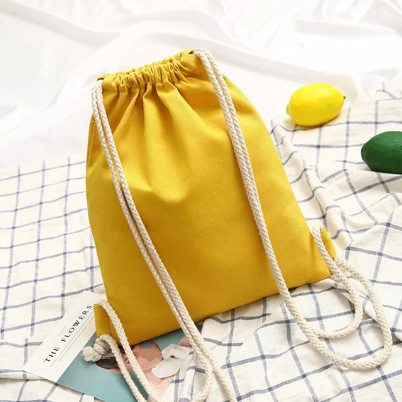 Camp Basel | Linenovo Weiches Leinen-Zugbeutel-Rucksack