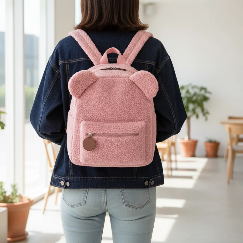 Camp Basel | Fuzzaro Kleine Plüsch-Flanell-Rucksack