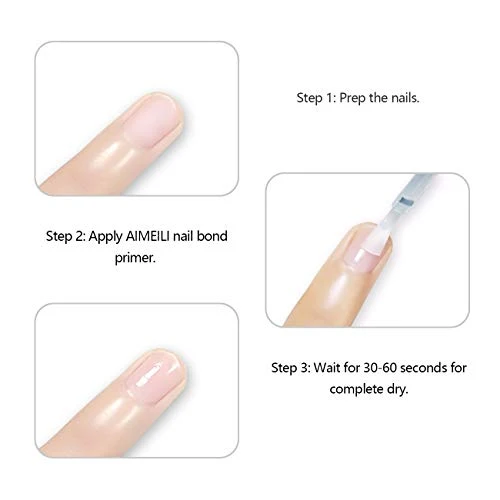 AIMEILI Nail Primer Gel Nail Prep Bond Primer für Gelnägel UV LED Gel Nagellack Acrylpulver Acryl Nägel 10ml
