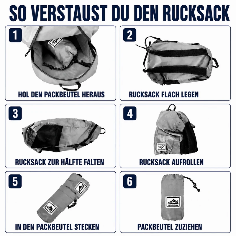 Camp Basel | Compactrek Faltbarer 20L Outdoor-Tagesrucksack