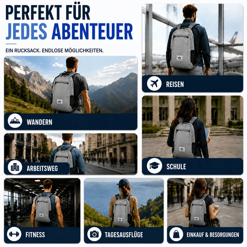 Camp Basel | Compactrek Faltbarer 20L Outdoor-Tagesrucksack