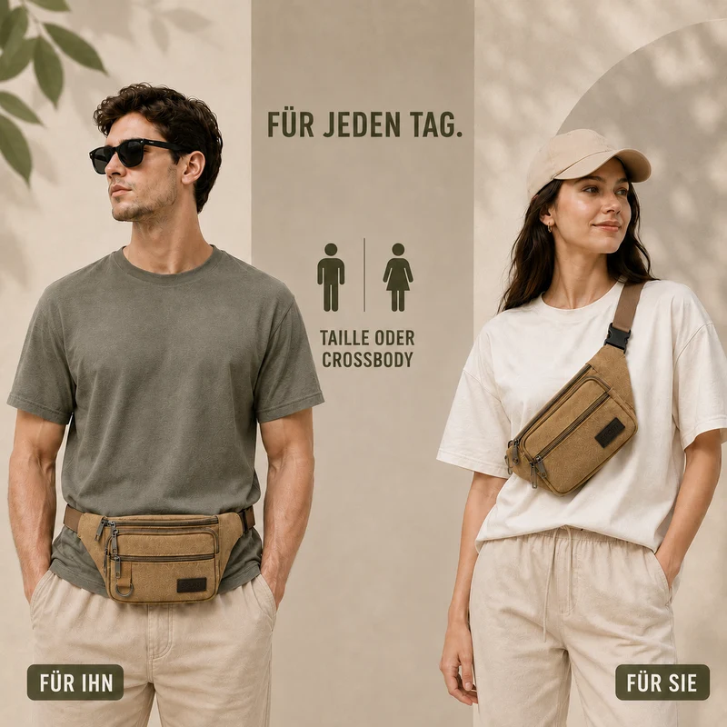 Camp Basel | Canvasoro Dicke Canvas-Gürteltasche