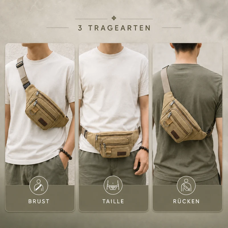 Camp Basel | Canvasoro Dicke Canvas-Gürteltasche
