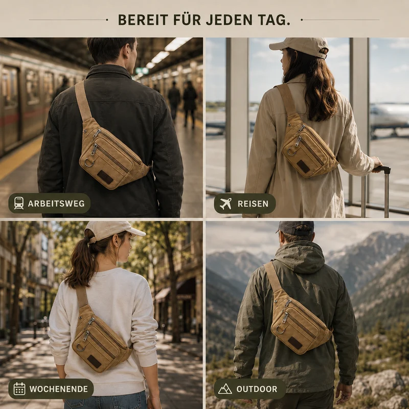 Camp Basel | Canvasoro Dicke Canvas-Gürteltasche