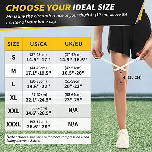 CAMBIVO 2 x Kniebandage Damen Männer, Bandage Knie für Laufen, Wandern, Joggen, Sport, Volleyball, Knieschützer hilfreich Erholung bei Meniskusriss, ACL und Arthritis