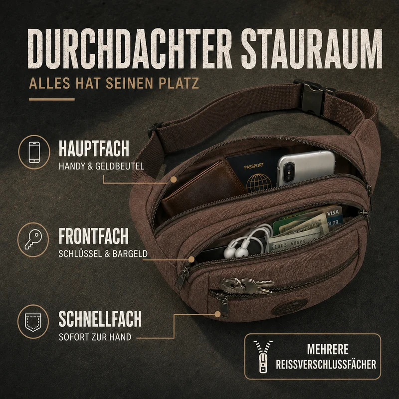 Camp Basel | Trailridge Leichte Polyester-Gürteltasche