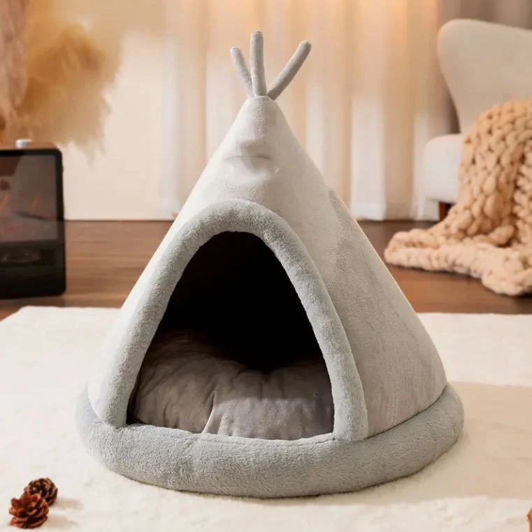 Weiches Plüsch-Versteck-Hundebett