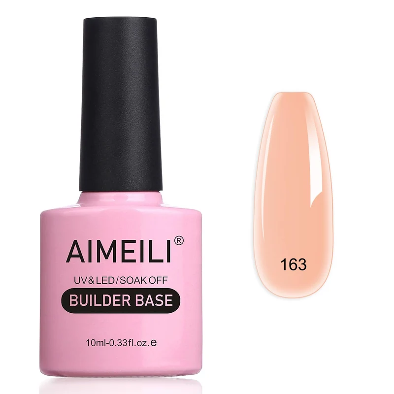 AIMEILI 8 in 1 Builder Nail Gel, Builder Gel In a Bottle Builder Base Quick Building Gel UV LED Nail Extension Gel Nagelverlängerung Gel - (163) 10ml