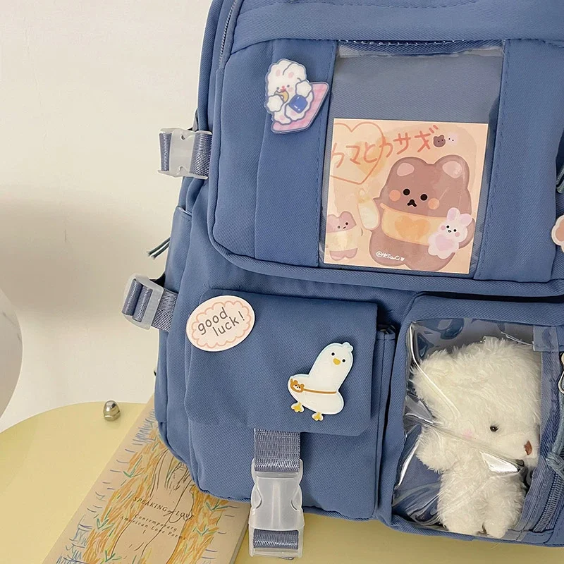 Camp Basel | Lilacory Preppy-Stil Schüler-Rucksack