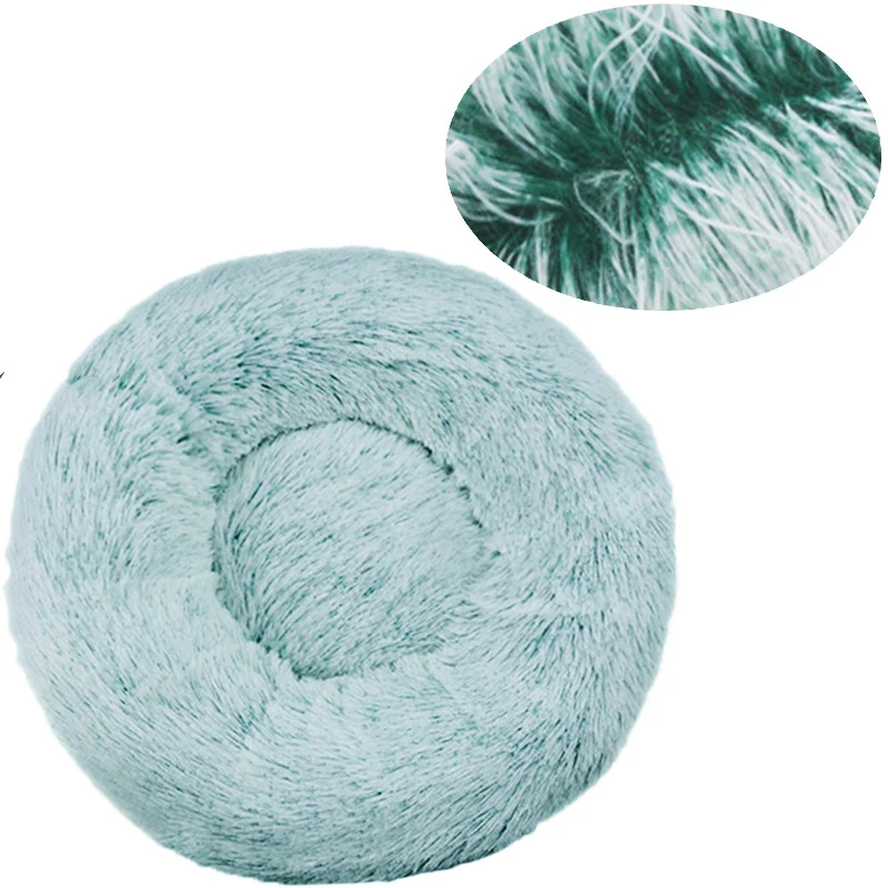 Rundes flauschiges Hundebett