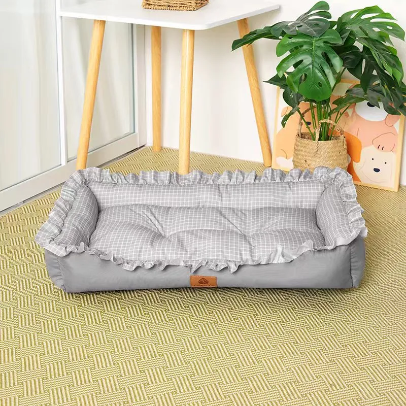 Elegantes Rüschen-Hundebett