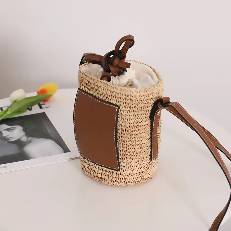 Moderne Rucksacktasche aus geflochtenem Material Skanto