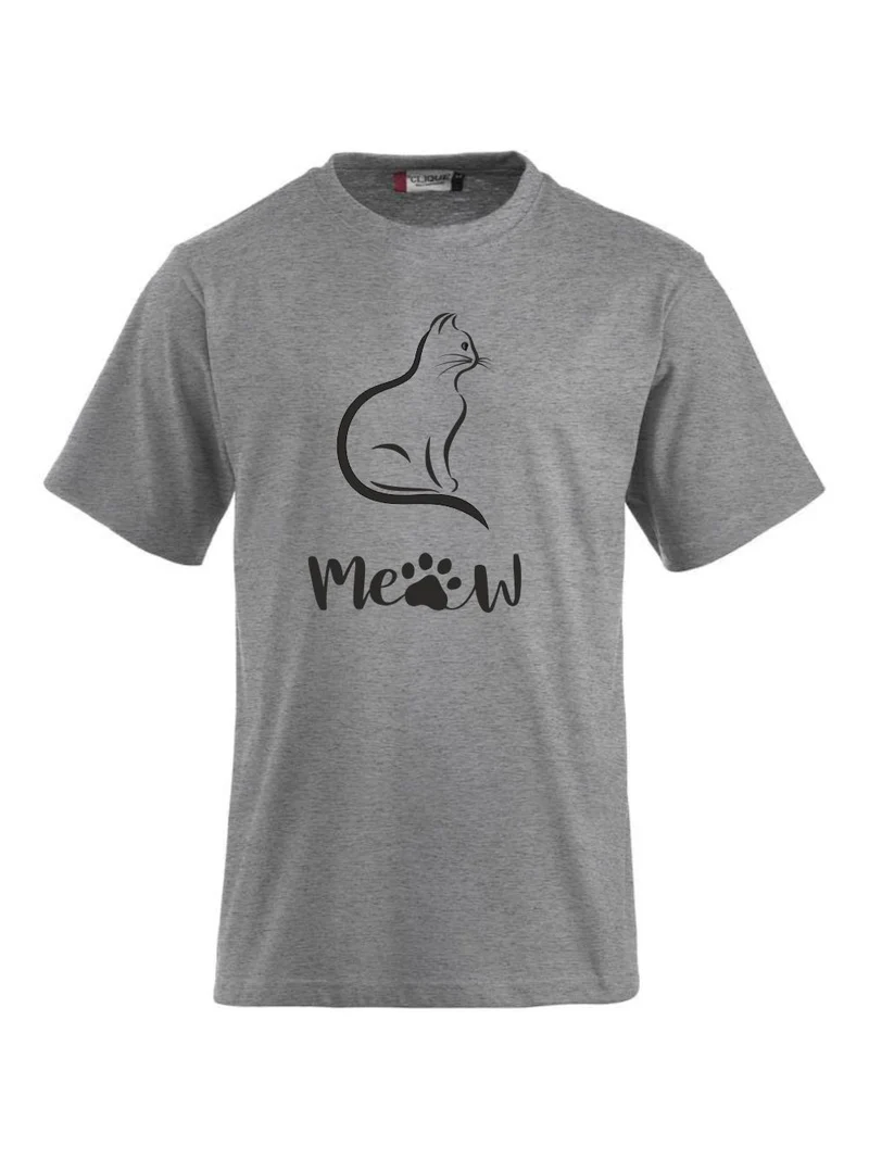 T-Shirt bedrucken mit Spruch - Katze-Meow