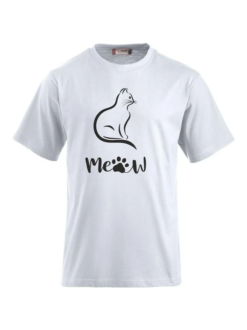 T-Shirt bedrucken mit Spruch - Katze-Meow