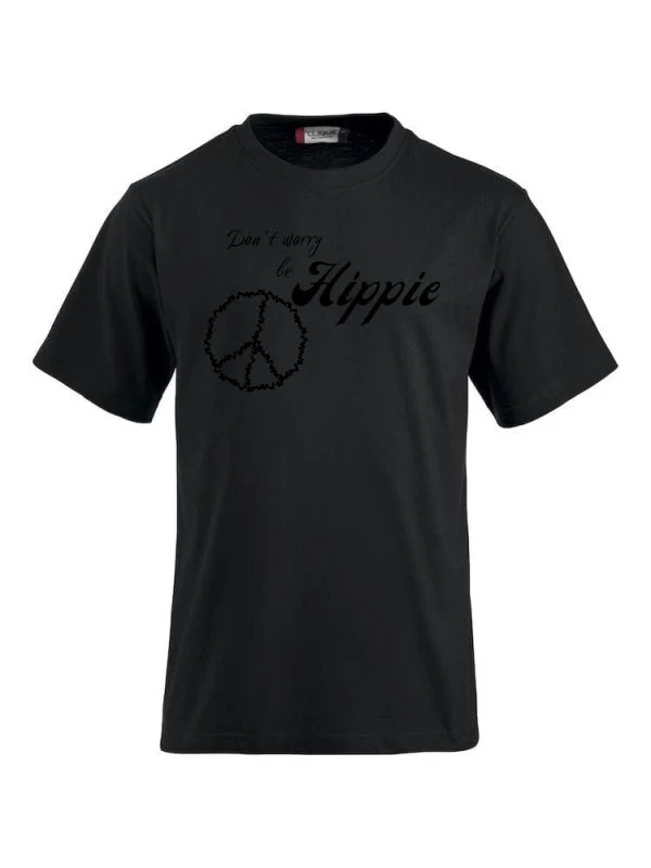 Funshirts bedrucken mit Spruch don`t worry be Hippie