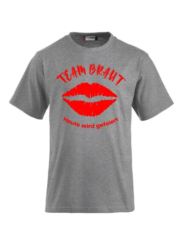 T-Shirts bedrucken Team Braut-Kiss