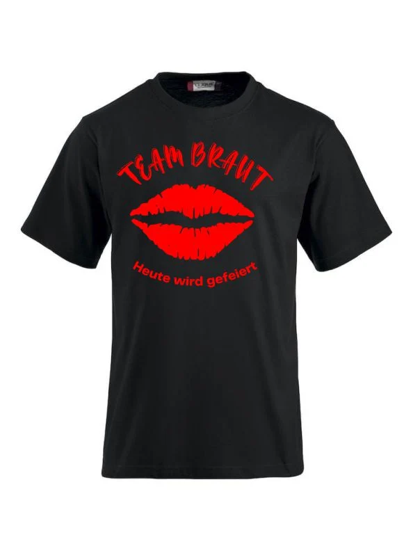 T-Shirts bedrucken Team Braut-Kiss