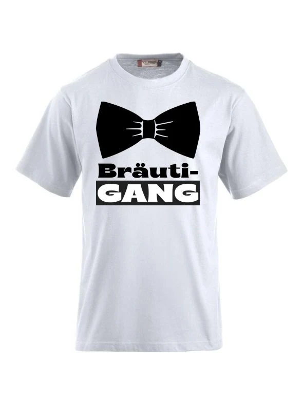 T-Shirts bedrucken mit Spruch Bräuti Gang