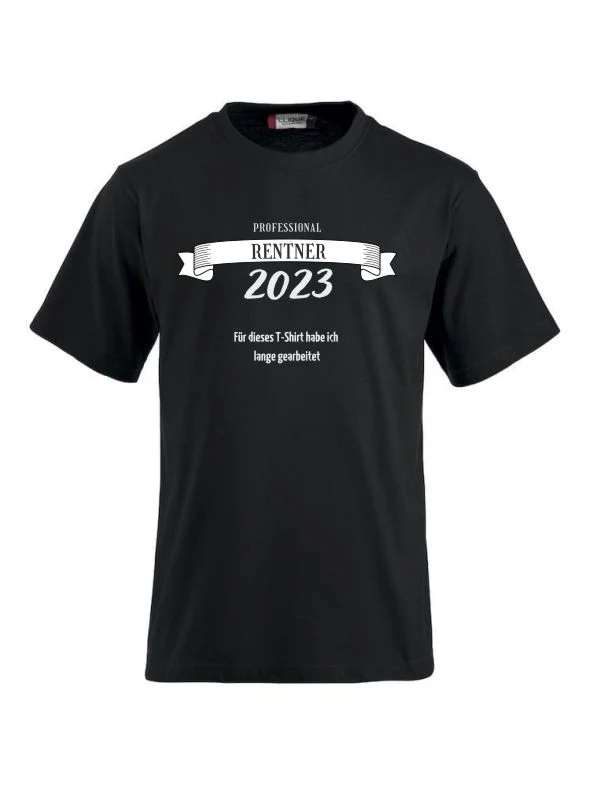 T-Shirts bedrucken mit Spruch - Professional Rentner 2023