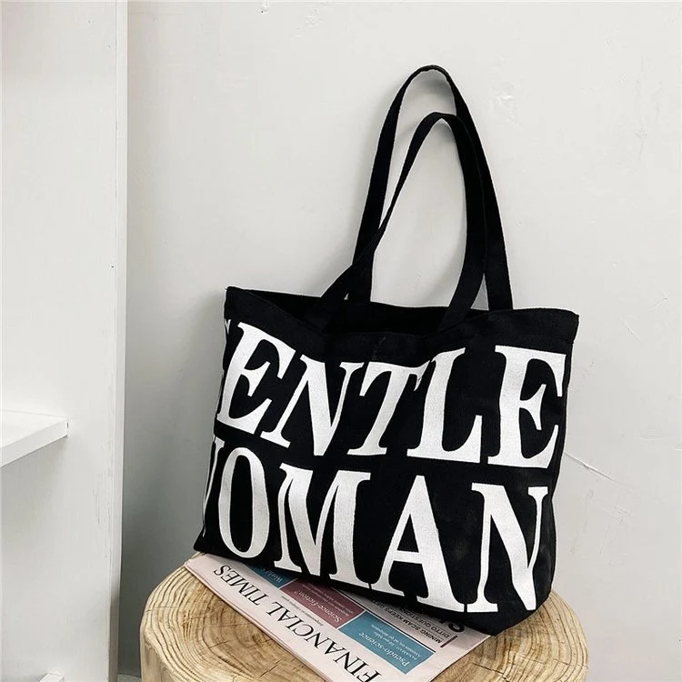 Moderne Baumwolltasche mit auffälligem Text Skanto