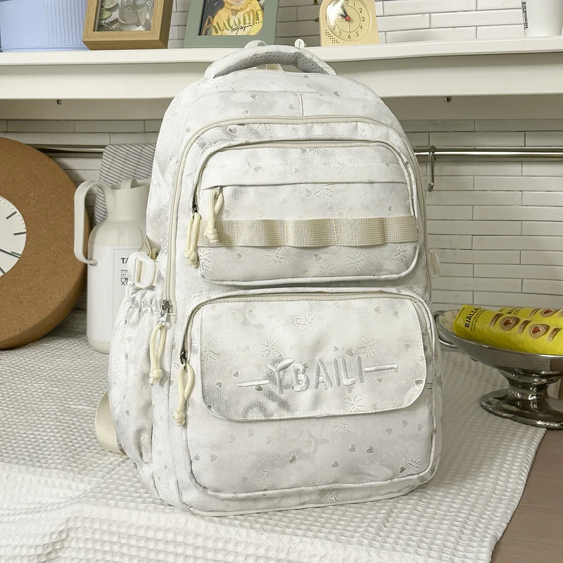 Strukturierter Mehrfächer-Schulrucksack
