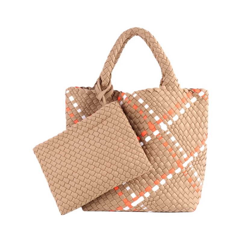 Geflochtene Handtasche mit abnehmbarer Clutch Skanto