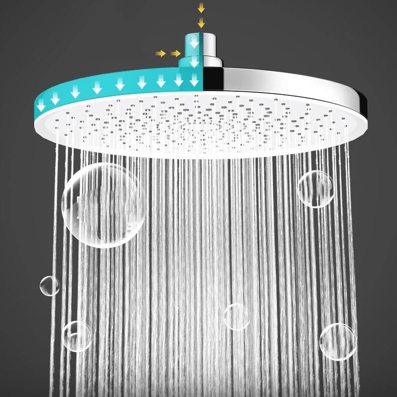 Runder, fester High-Flow Duschkopf mit Lufteinspritzung, Wandmontage