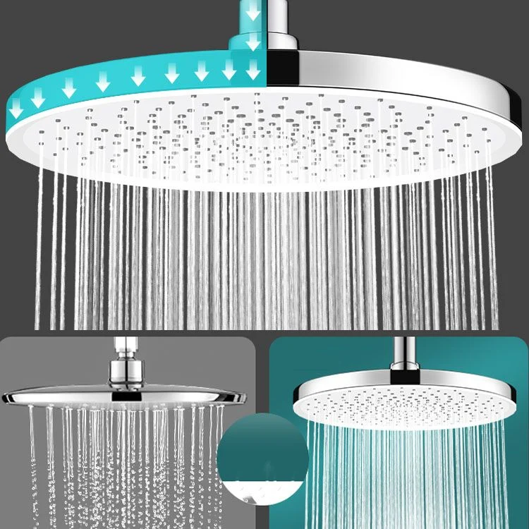Runder, fester High-Flow Duschkopf mit Lufteinspritzung, Wandmontage