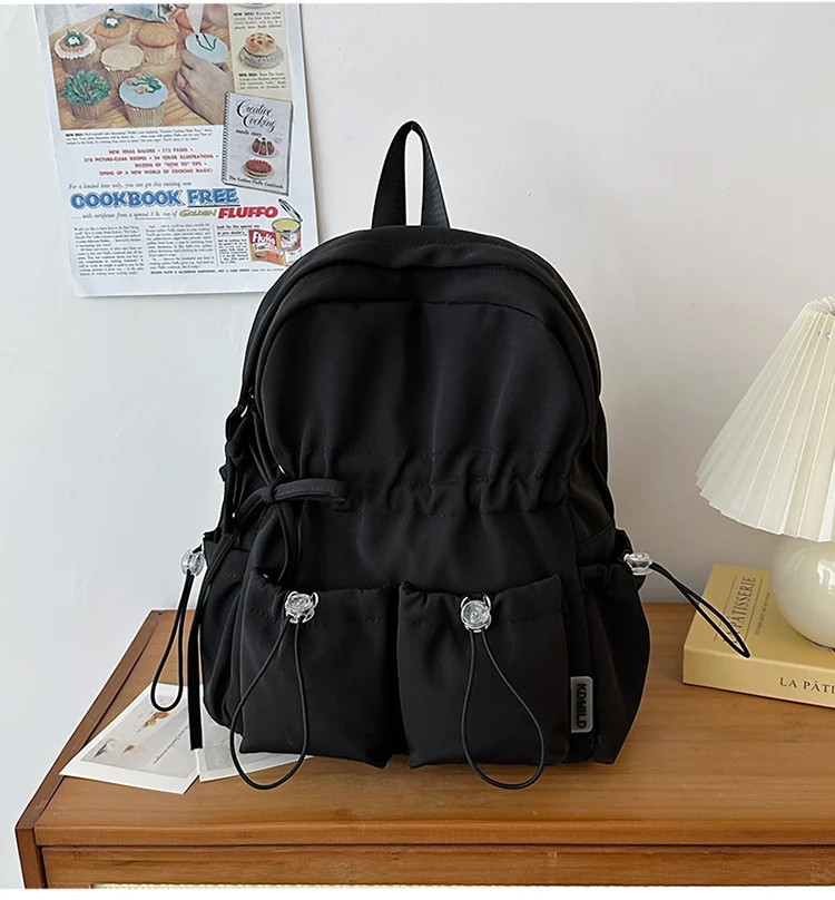 Funktionaler Kordelzug-Schulrucksack mit Organizer