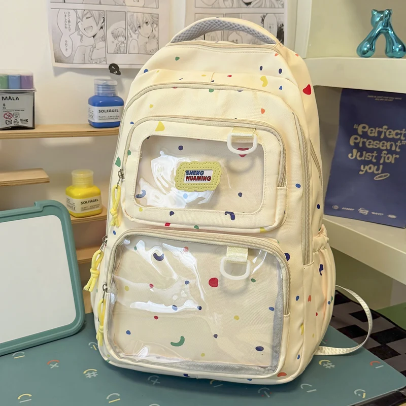 Lustiger gemusterter Schulrucksack