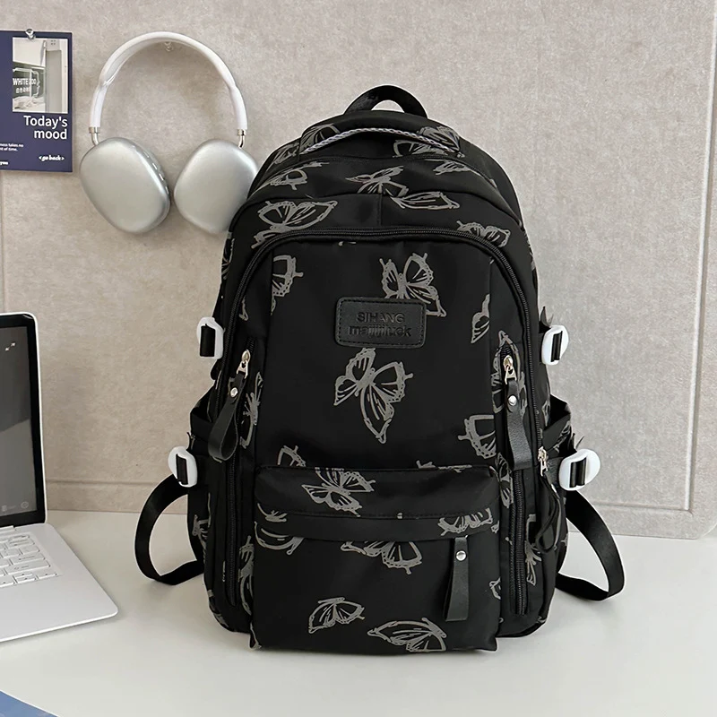 Elegante Schultasche mit Blumenmuster