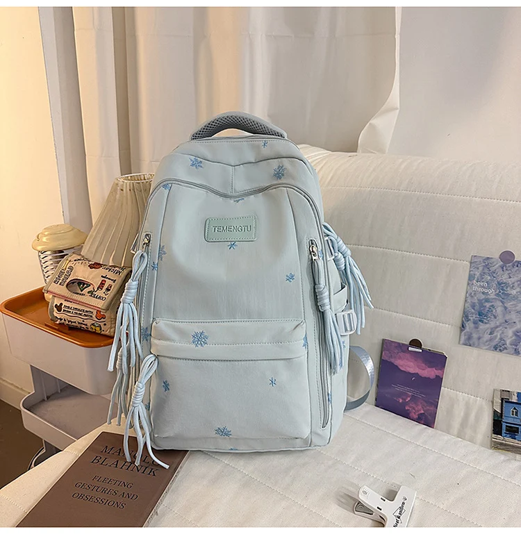 Eleganter bestickter Schulrucksack