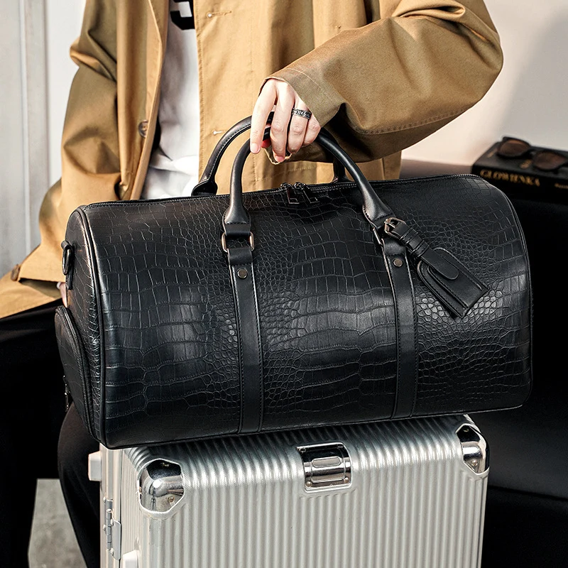 Elegante Reisetasche im luxuriösen Krokodil-Look Skanto