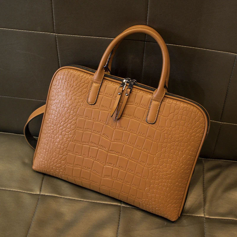 Elegante Laptoptasche im luxuriösen Krokodil-Look Skanto