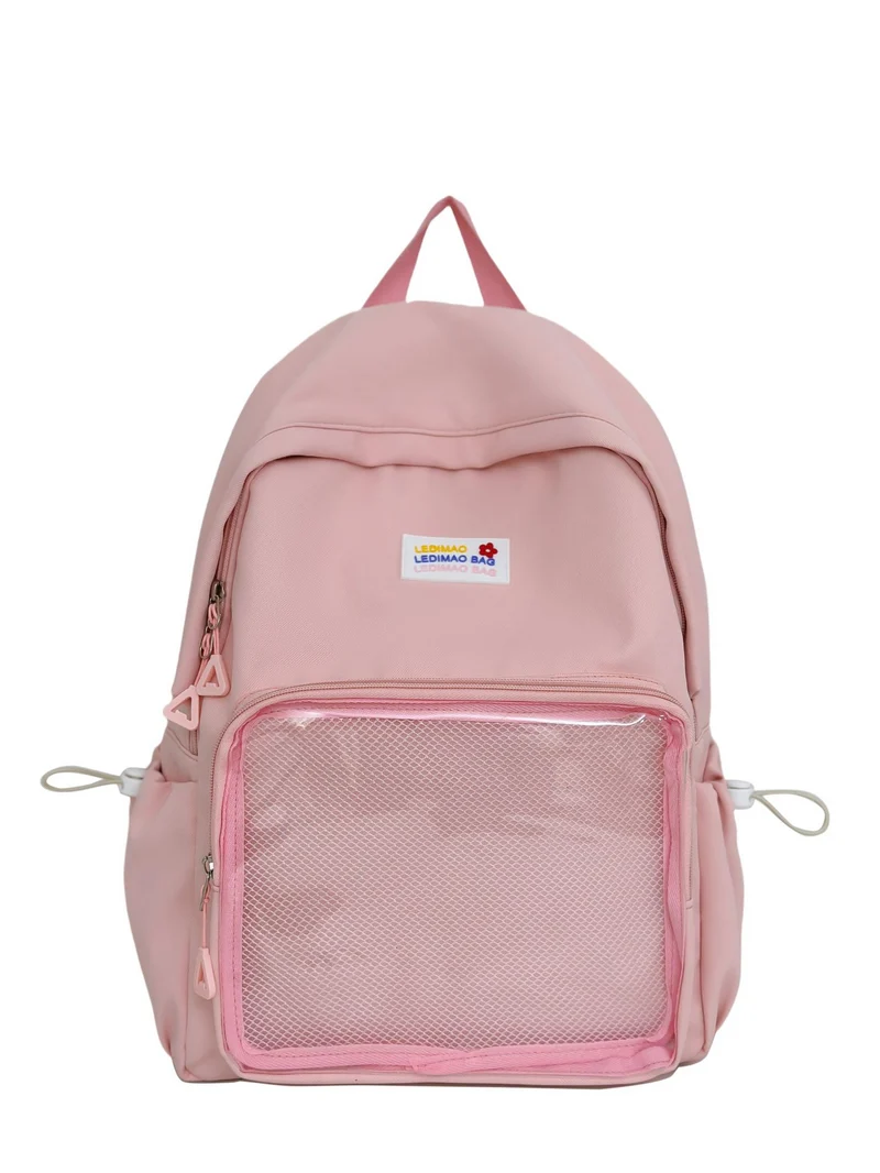 Multifunktionaler Schulrucksack mit transparentem Panel