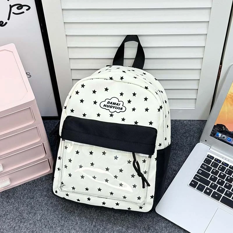 Leichter Schulrucksack mit Sternenmuster