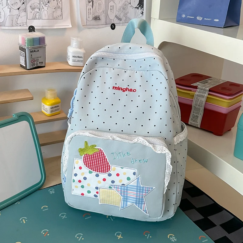 Schulrucksack mit besticktem Charakterdesign