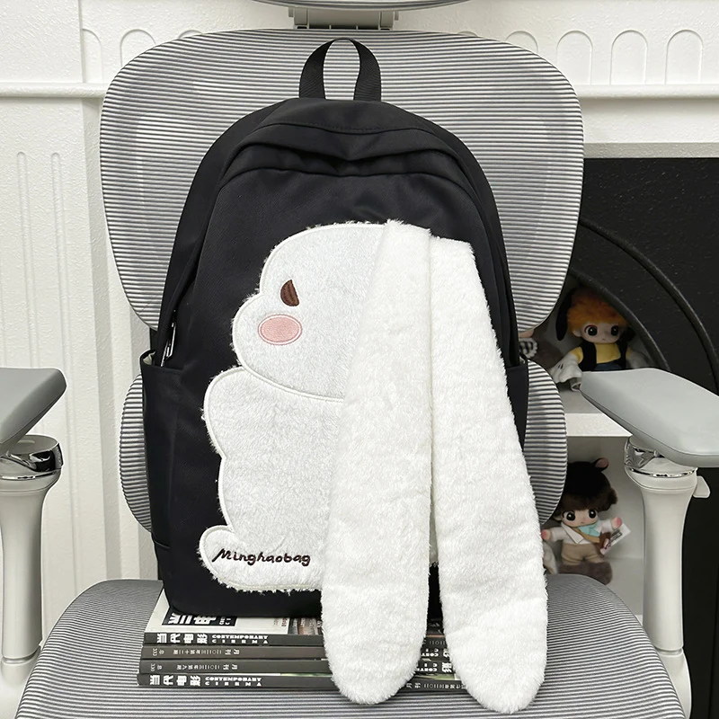 Süßer Schulrucksack im Hasen-Design