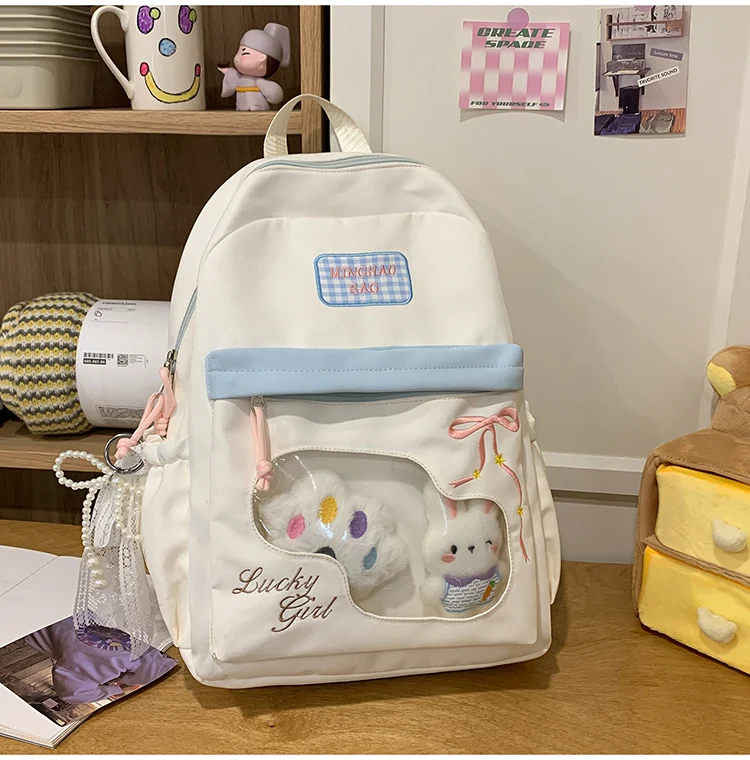 Niedlicher Schulrucksack mit Charakter-Grafik