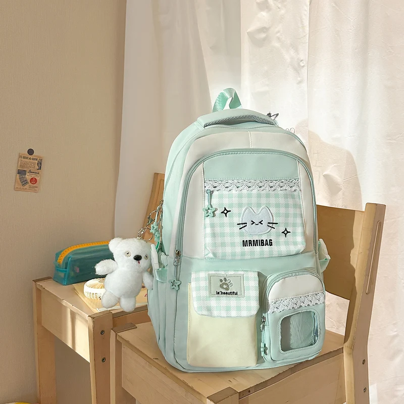 Niedlicher Charakter Design Schulrucksack mit mehreren Fächern