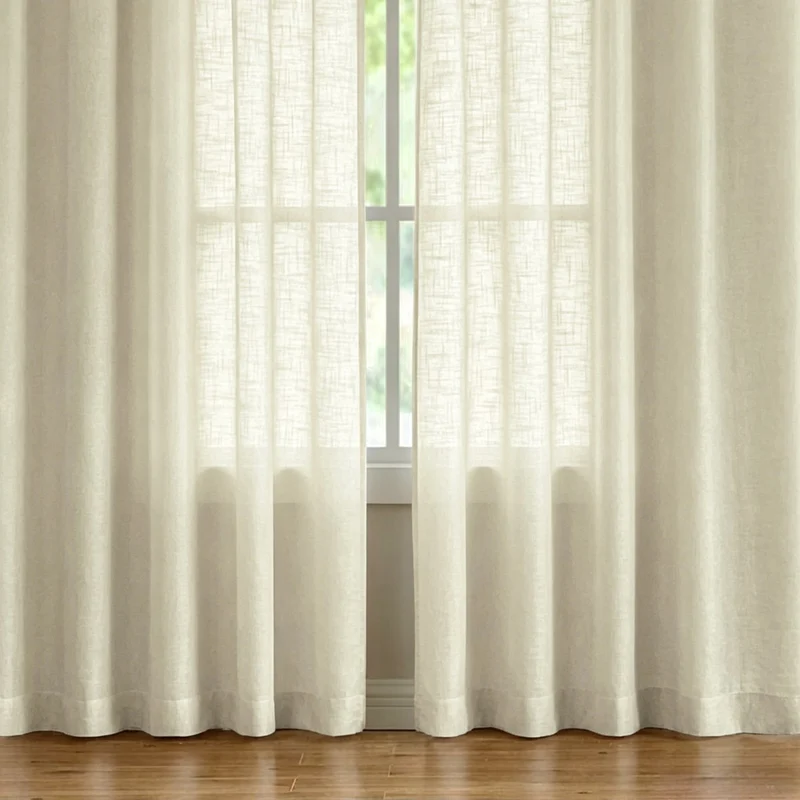Transparente Leinen-Fenstervorhänge Skanto