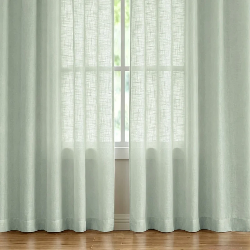 Transparente Leinen-Fenstervorhänge Skanto