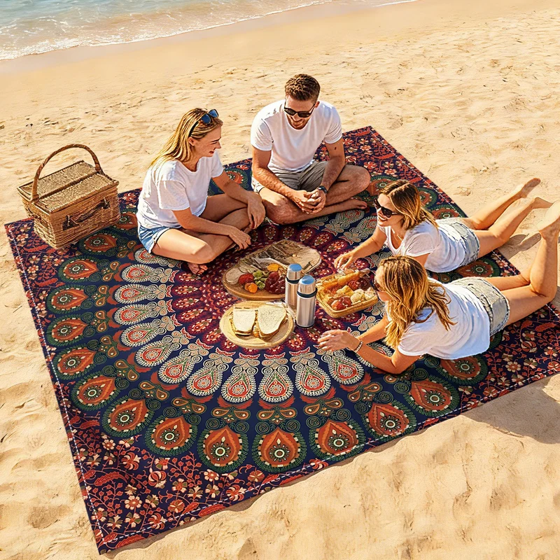 Strandmatte mit Mandala-Design Skanto